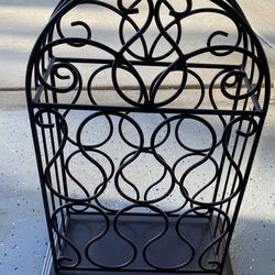 TALL WINE RACK Wrought Iron LIKE NEW