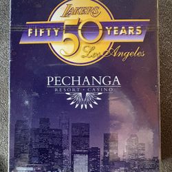 New Sealed Pachanga Playing Cards Commemorating The Lakers 50 Yrs In Los Angeles And 15 Championships 2010 