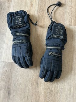 Vintage Black Grandoe Electro GCS heated gloves Ladies Size M
