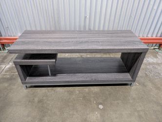 Modern Gray Wood Media Console