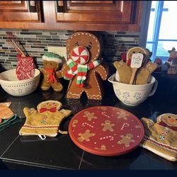 Gingerbread doll boy, kitchen, porcelain decor