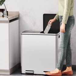 60L(16 Gal) Dual Trash Can