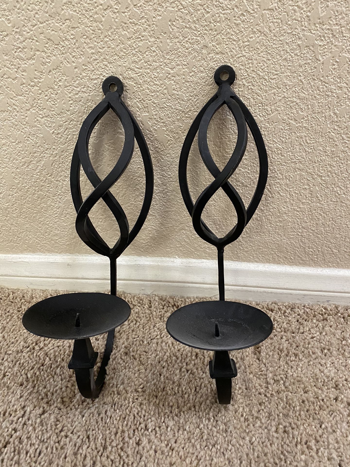 12”H Vintage Iron Wall Candle Holders - 2 $ 10.00