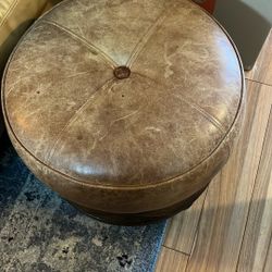 Leather Ottoman