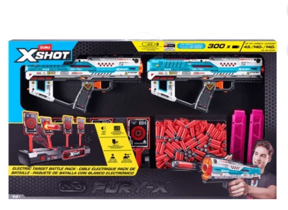 Zuru X-Shot Pro Fury-X Battle Blaster, 2-pack