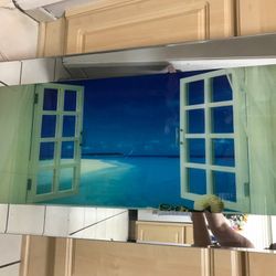 38.5”x19” Relaxing Animated Sound Window Over Looking Water