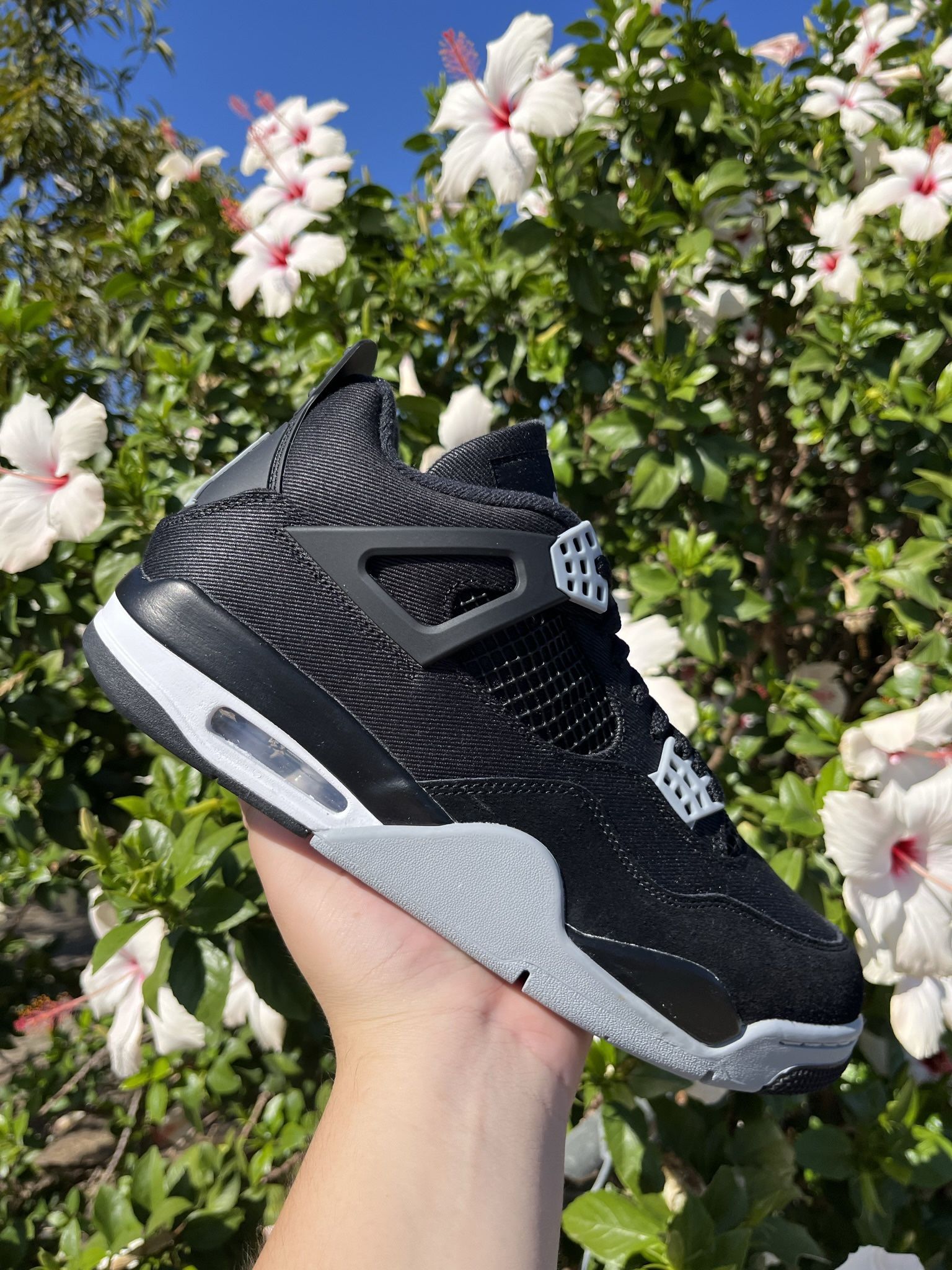 Jordan 4 Black Canvas Size 10