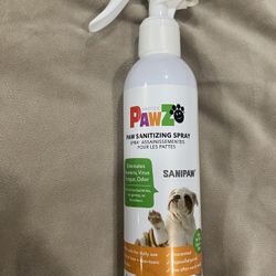 PawZ SaniPaw Dog Paw Cleaner and Odor Eliminator Spray, 8 Oz Paw Sanitizer and Dog Repellent Spray, 1 Pack