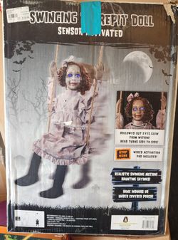 Halloween swinging girl