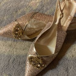 Size 9 1/2 Used Once Fancy Champagne Glitter $25.