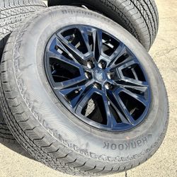 4X 20" OEM Black 2026 Ford F150 Wheels Hankook A/T 275/60/20 99% Expedition