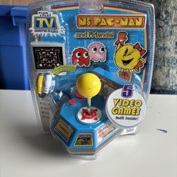 Jakks Pacific Namco Ms Pac Man Plug & Play TV Game 5 vintage arcade games New