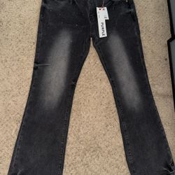  Brand New Black Purple Jeans Size 38 