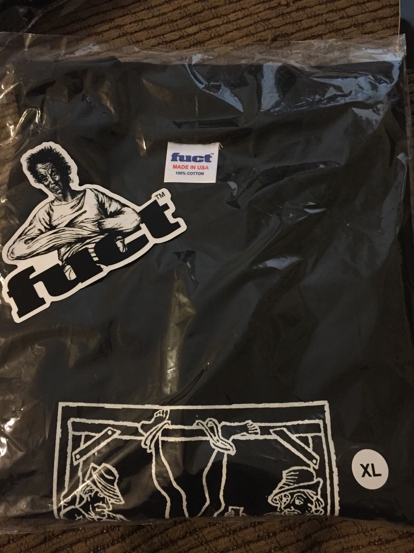 fuct shirt sawed in half. XL. FTP Bape Supreme Foulplay