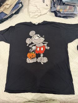 Disney Mickey Mouse Mummy Halloween T-Shirt Men's XL Black Tee