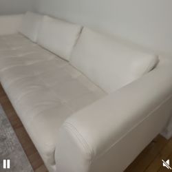 Leather Sofa & Two Chairs Set 