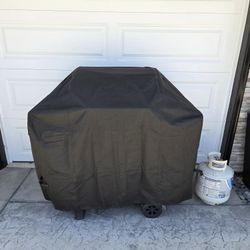 Nexgrill 4 Burner BBQ With Side Burner, Cover And Propane Tank 