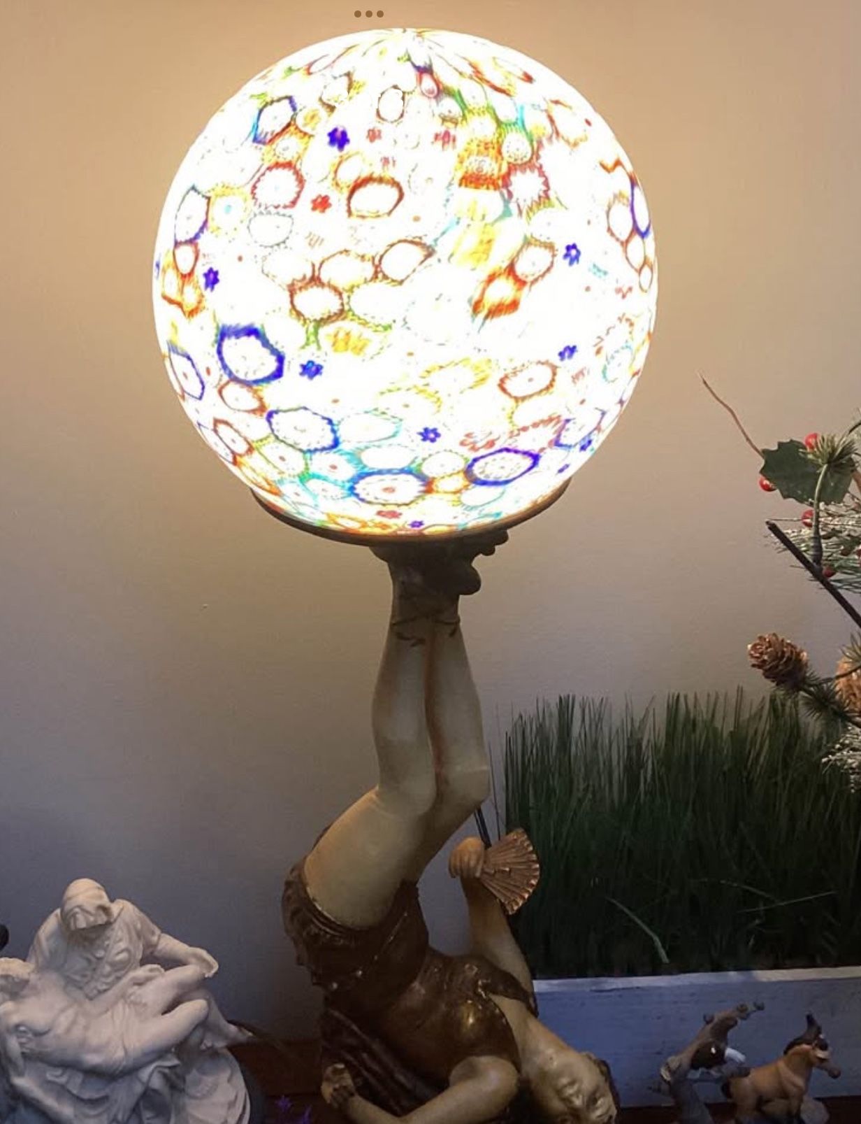 MILLEFIORI MURRINE mixed cut for your globe. Rare Vintage Lamp