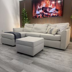 Sectional Couch Sofa Chaise with Ottoman 