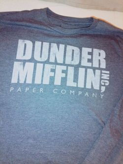 Vintage "Dunder Mifflin Inc Paper Company" The Office. Long sleeve lightweight T-shirt.