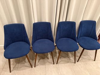 4 Blue chairs