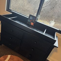 Baby Cache Overland POINT Black changing dresser 56"w"w x 18"d"d x 34"h."h