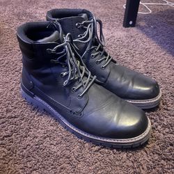 Size 12 Black Jousen Men's Casual Hiking Zipper Chukka Boots