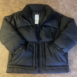 Adidas Big Baffle down jacket in black