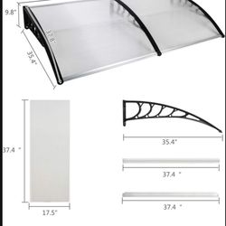 Patio Door Window Awning Canopy, Polycarbonate Cover Front Door