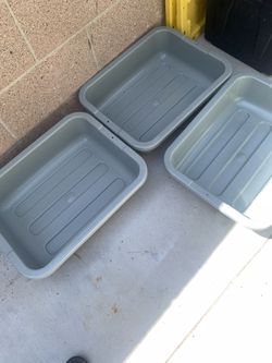 (3) New Resin Campus Bus Box For Restaurant Dish Carrier. All $10