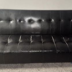 Black leather Futon (NEED GONE 12/5/2025) 
