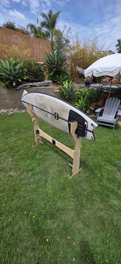 Folding semi-custom surfboard stand ding repair shaping storage display