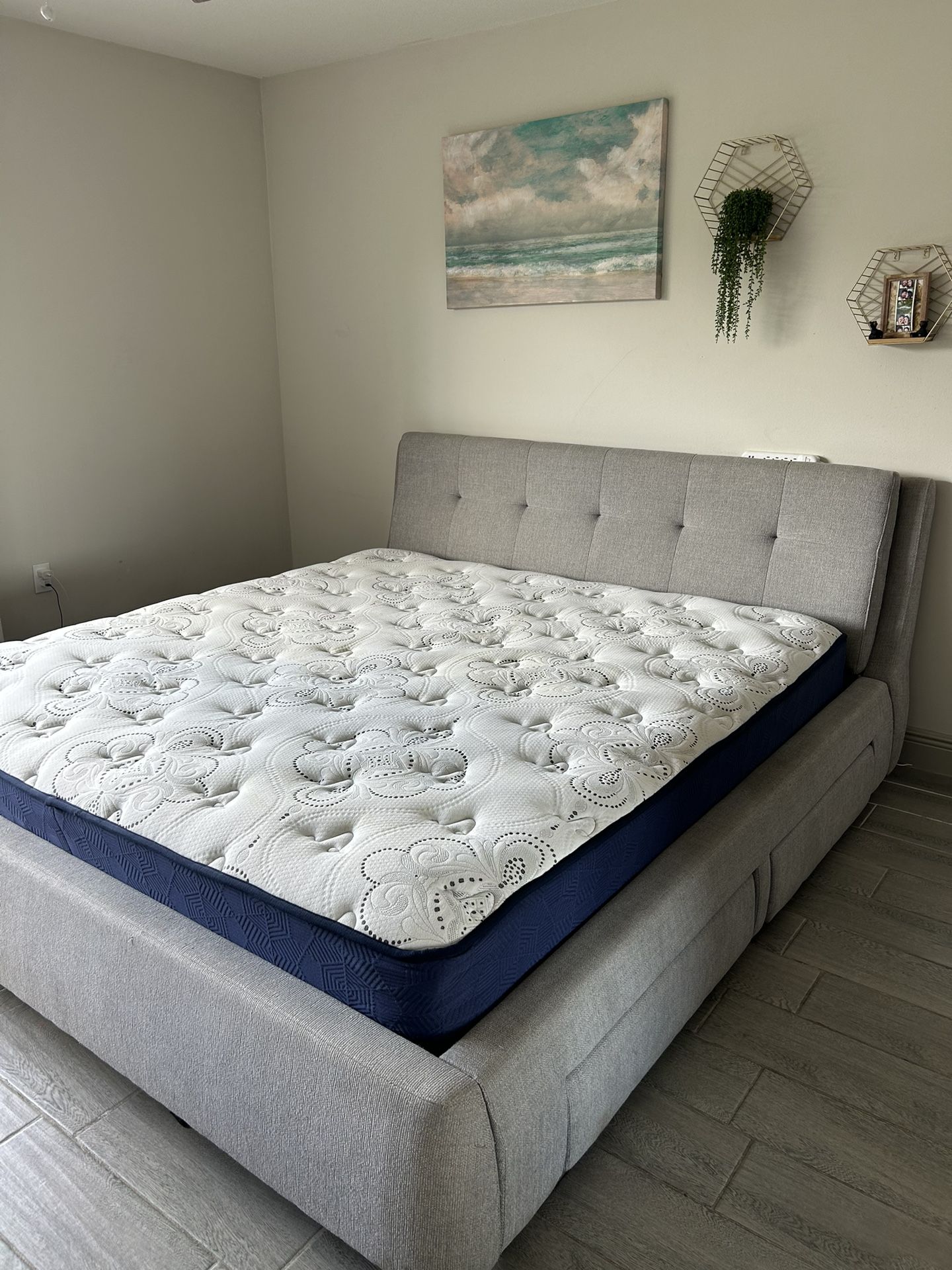 Bed and Mattress  King Size 