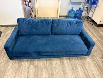 3 Blue Velvet Sofas / Couches – $75 for All 3