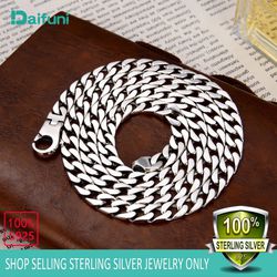 925 Sterling silver 7MM 28 inch Cuban chain necklace for men