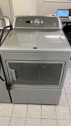 Maytag Bravos Set – Top Load Washer + Electric Dryer, Gray