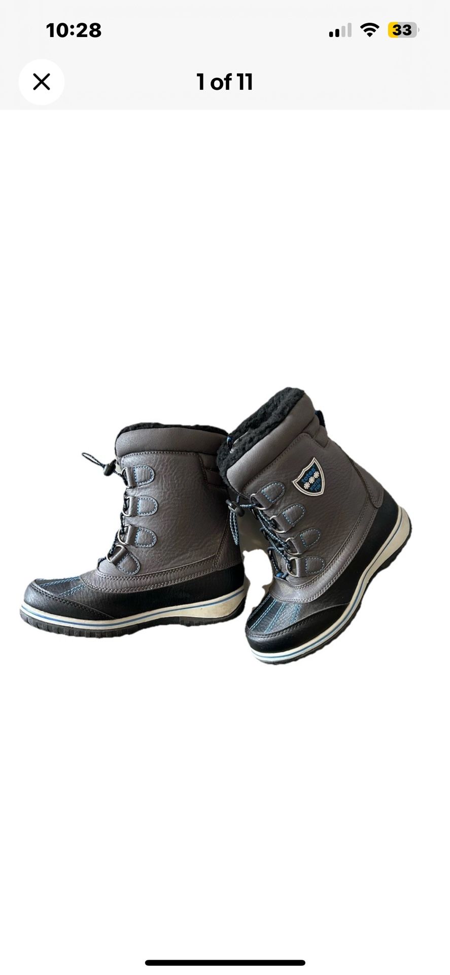 Kid Boys' totes David Winter Boots totes kids size 1 Grey Black And Blue