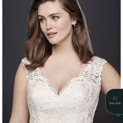 David’s Bridal Wedding Dress Size 16 