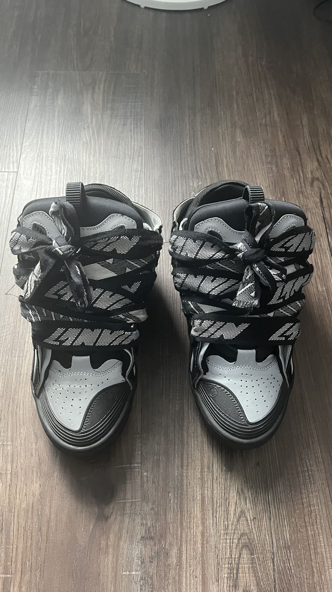 Reflective Lanvin Curb Sneakers