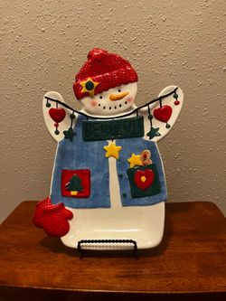 Beautiful ceramic Christmas serving Platter