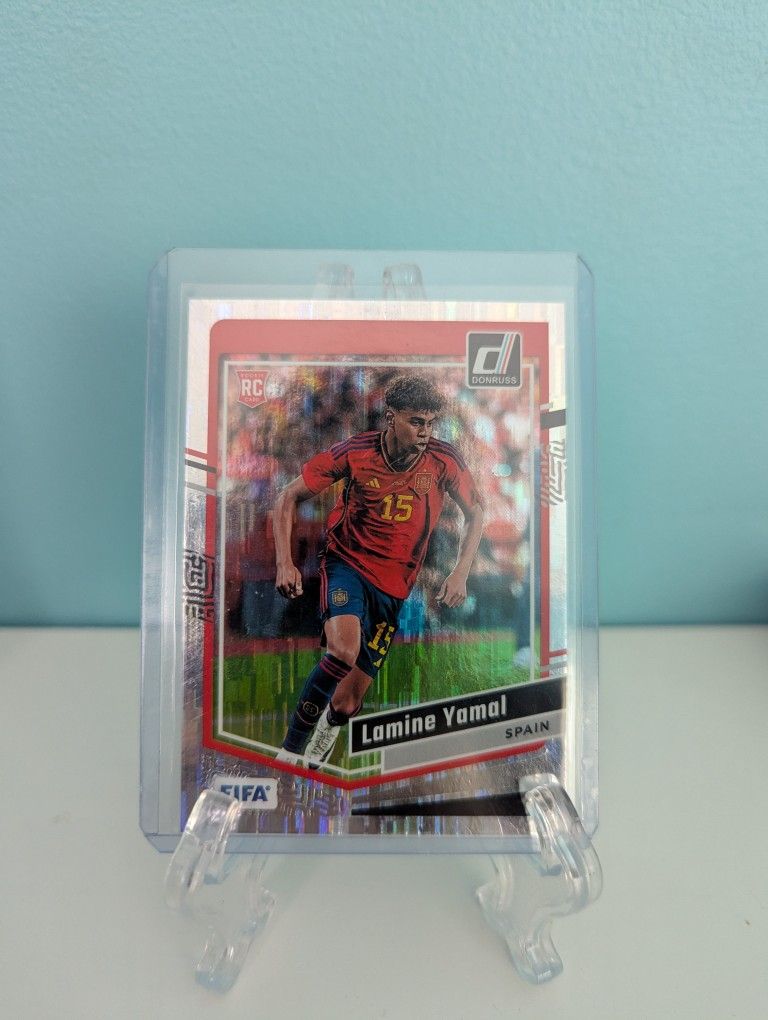 Lamine Yamal silver rookie card. Hobby exclusive