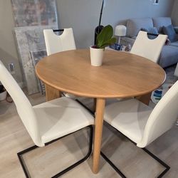 Dining Table Set with Four Chairs 
