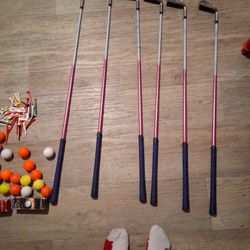 Golf Club Set With Balls And  Pins