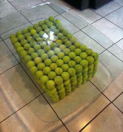 Handmade tennis ball decor