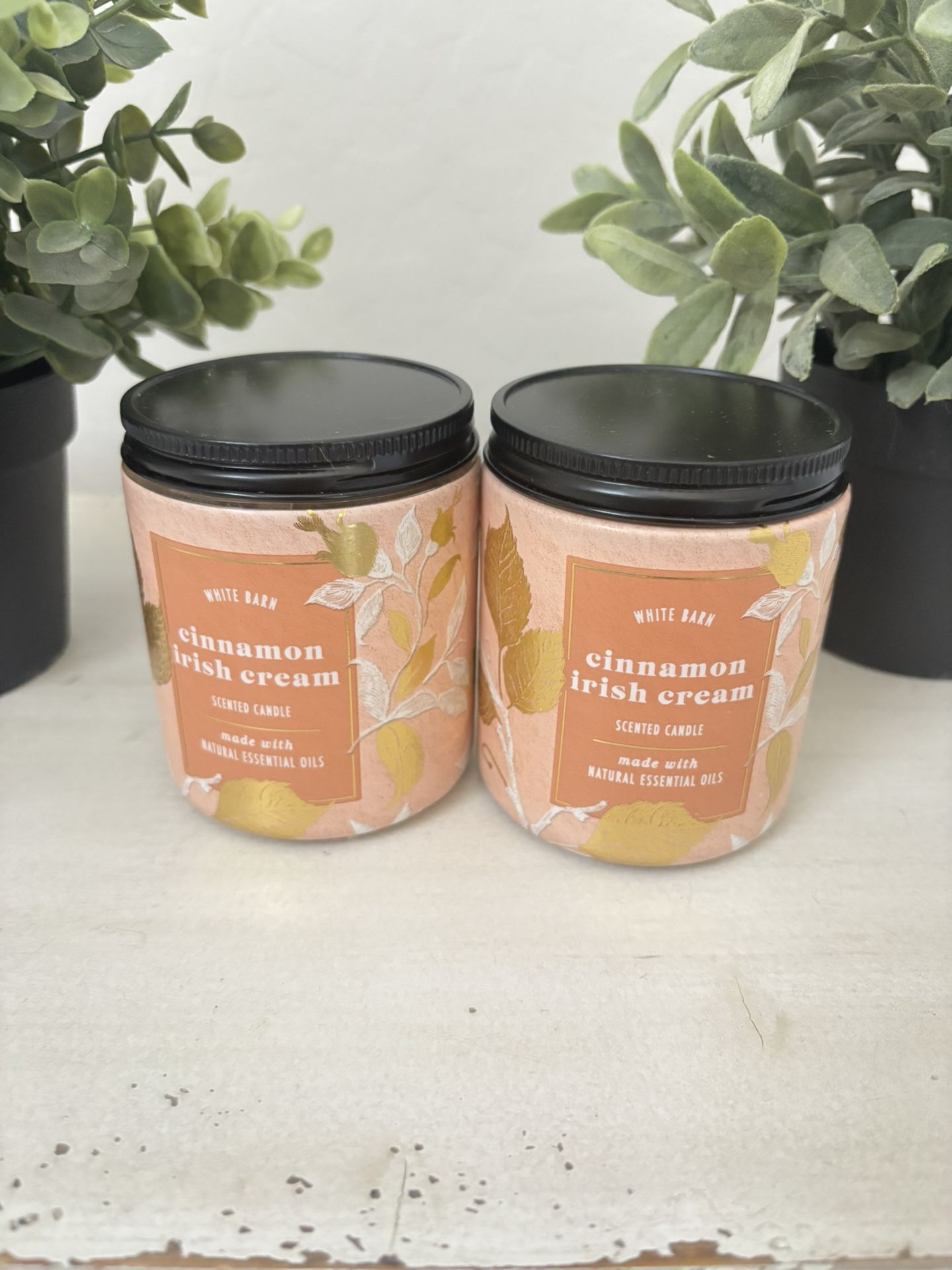 NEW 2 Bath & Body Works 7oz Candles Cinnamon Irish Cream Perfect for Fall Gift