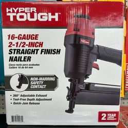 NEW! HYPER Tough 16-Gauge 2-1/2" Straight Finish Pneumatic Nailer HTFN64