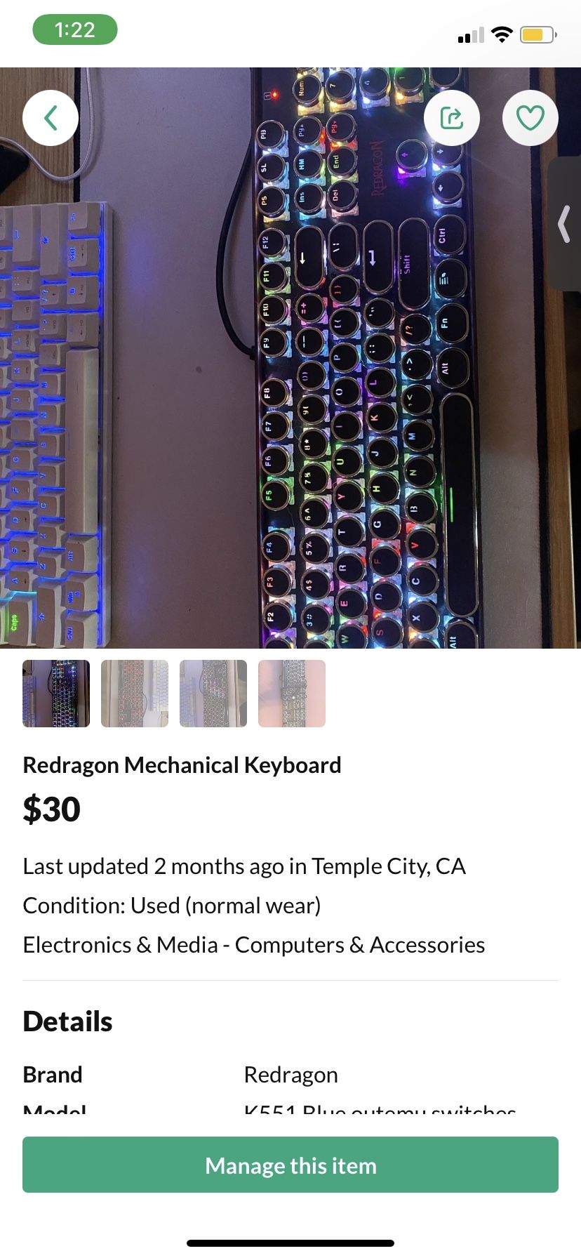 Mechanical Keybord Outemu Blue Switches