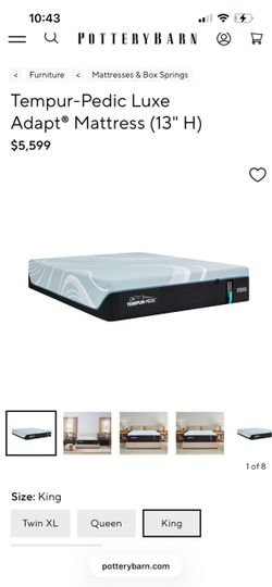 Tempur-Pedic ergo base and king mattress