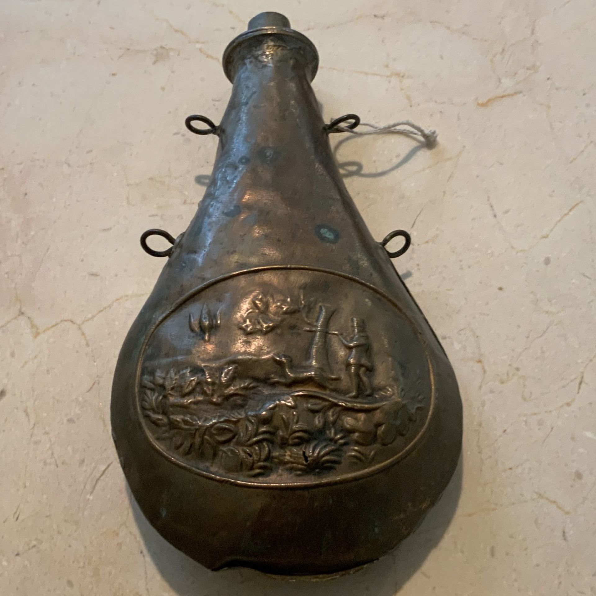 Copper Gun Powder Flask