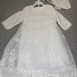 Baptism Baby Girl Gown 12 Months